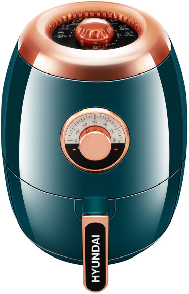 Аэрогриль Hyundai HYF-3553 1350Вт темно-зеленый/золотистый