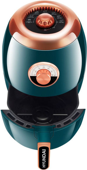 Аэрогриль Hyundai HYF-3553 1350Вт темно-зеленый/золотистый