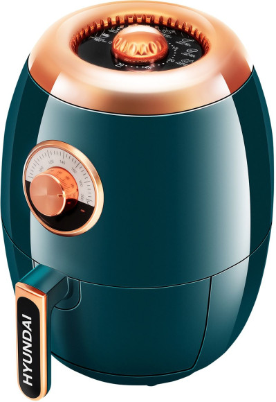 Аэрогриль Hyundai HYF-3553 1350Вт темно-зеленый/золотистый