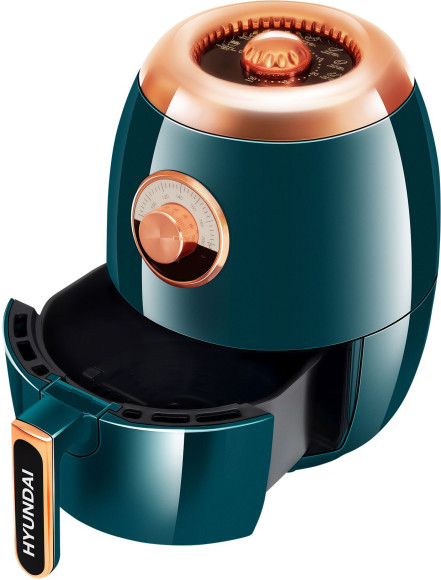 Аэрогриль Hyundai HYF-3553 1350Вт темно-зеленый/золотистый