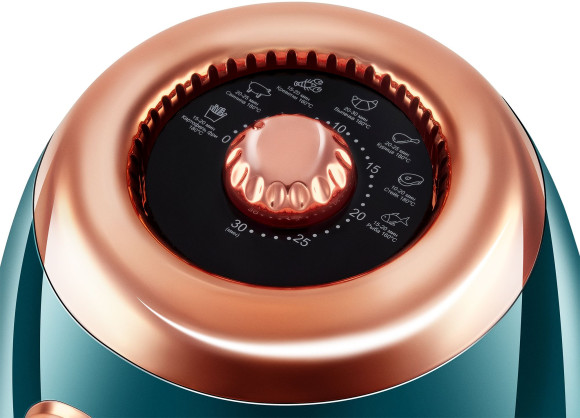 Аэрогриль Hyundai HYF-3553 1350Вт темно-зеленый/золотистый