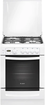 Плита Газовая Gefest 6100-03 белый (металлическая крышка) реш.чугун