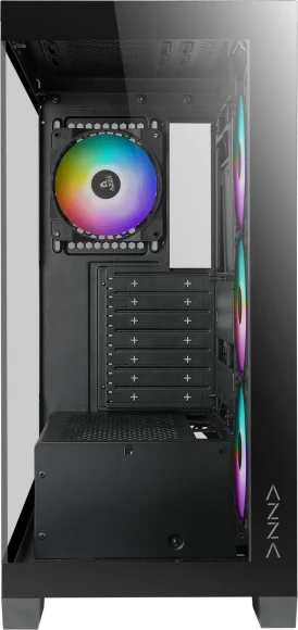 Корпус Azza COVE черный без БП ATX 6x120mm 2x140mm 1xUSB2.0 1xUSB3.0 audio bott PSU