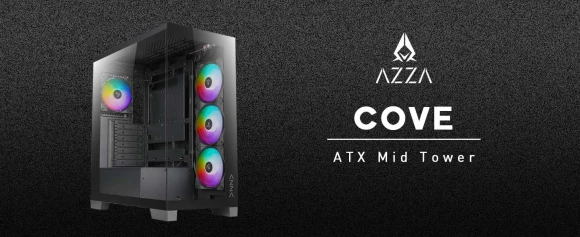Корпус Azza COVE черный без БП ATX 6x120mm 2x140mm 1xUSB2.0 1xUSB3.0 audio bott PSU