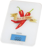 Весы кухонные электронные BBK KS106G макс.вес:5кг белый/специи Весы кухонные электронные BBK KS106G макс.вес:5кг белый/специи