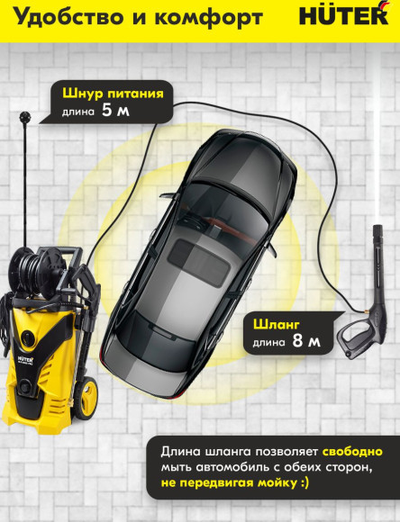 Минимойка Huter W-5-2600 PRO 2600Вт (70/8/33)