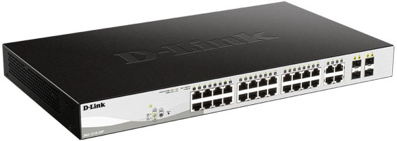 Коммутатор D-Link DGS-1210-28P/FL1A 28x1Гбит/с 4xКомбо(1000BASE-T/SFP) 24PoE 193W управляемый Коммутатор D-Link DGS-1210-28P/FL1A 28x1Гбит/с 4xКомбо(1000BASE-T/SFP) 24PoE 193W управляемый