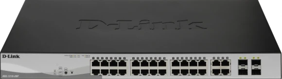 Коммутатор D-Link DGS-1210-28P/FL1A 28x1Гбит/с 4xКомбо(1000BASE-T/SFP) 24PoE 193W управляемый Коммутатор D-Link DGS-1210-28P/FL1A 28x1Гбит/с 4xКомбо(1000BASE-T/SFP) 24PoE 193W управляемый