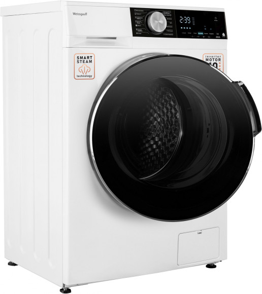 Стиральная машина Weissgauff Premium WMD 47148 DC Inverter Steam класс: A загр.фронтальная макс.:8кг (с сушкой) белый инвертор