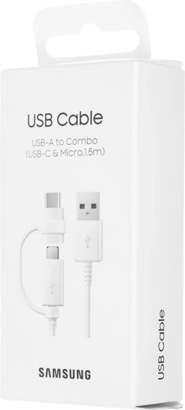 Кабель Samsung EP-DG930DWEGRU USB (m)-USB Type-C (m)/micro USB (m) 1.5м белый