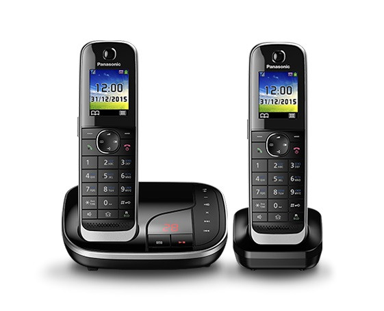 Р/Телефон Dect Panasonic KX-TGJ322RUB черный (труб. в компл.:2шт) автооветчик АОН