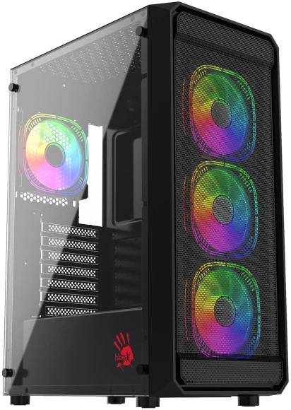 Корпус Bloody BD-CC113 черный без БП ATX 10x120mm 2xUSB3.0 audio bott PSU