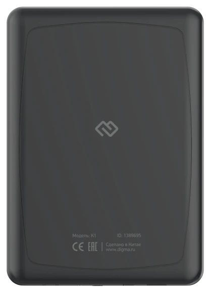 Электронная книга Digma K1 6" E-ink HD Pearl 758x1024 600MHz 128Mb/4Gb/SD/microSDHC темно-серый Электронная книга Digma K1 6" E-ink HD Pearl 758x1024 600MHz 128Mb/4Gb/SD/microSDHC темно-серый