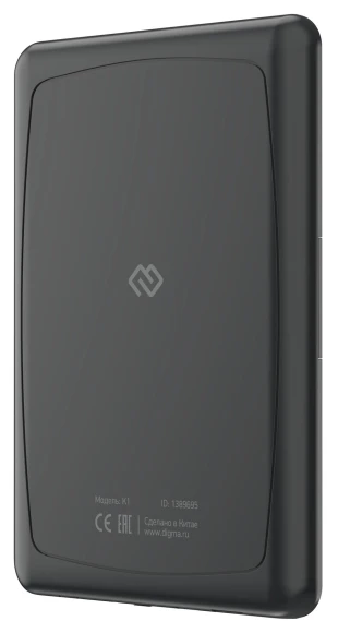 Электронная книга Digma K1 6" E-ink HD Pearl 758x1024 600MHz 128Mb/4Gb/SD/microSDHC темно-серый Электронная книга Digma K1 6" E-ink HD Pearl 758x1024 600MHz 128Mb/4Gb/SD/microSDHC темно-серый