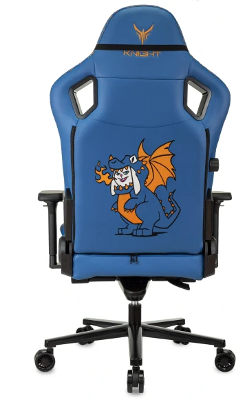 Кресло игровое Knight Craft Dragon синий экокожа с подголов. крестов. металл