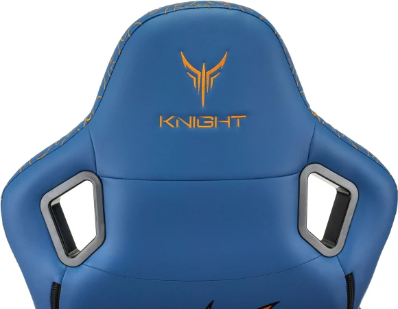 Кресло игровое Knight Craft Dragon синий экокожа с подголов. крестов. металл