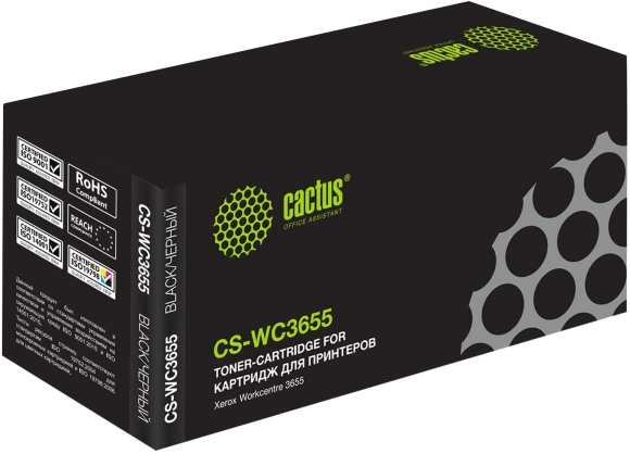 Картридж лазерный Cactus CS-WC3655 106R02741 черный (25900стр.) для Xerox Workcentre 3655