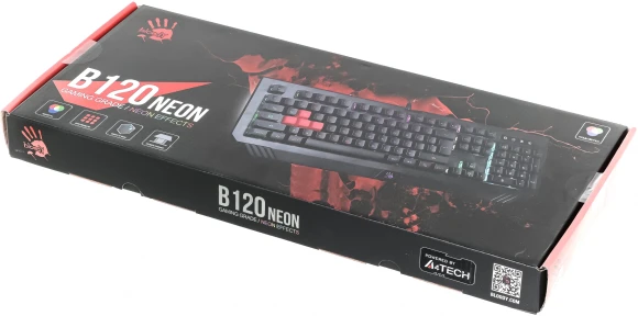 Клавиатура A4Tech Bloody B120N черный USB Multimedia for gamer LED (подставка для запястий) (B120N) Клавиатура A4Tech Bloody B120N черный USB Multimedia for gamer LED (подставка для запястий) (B120N)