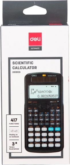 Калькулятор научный Deli ED991ES черный 10+2-разр. Калькулятор научный Deli ED991ES черный 10+2-разр.