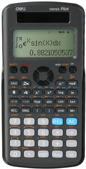 Калькулятор научный Deli ED991ES черный 10+2-разр. Калькулятор научный Deli ED991ES черный 10+2-разр.