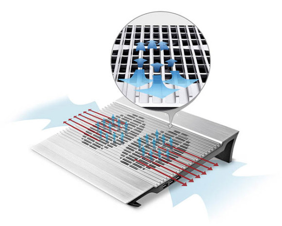 Подставка для ноутбука Deepcool N8 (DP-N24N-N8SR) 17" 380x278x55мм 25дБ 3xUSB 2x 140ммFAN 1244г алюминий серебристый Подставка для ноутбука Deepcool N8 (DP-N24N-N8SR) 17" 380x278x55мм 25дБ 3xUSB 2x 140ммFAN 1244г алюминий серебристый