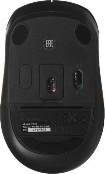 Мышь A4Tech Fstyler FG10 черный/оранжевый оптическая 2000dpi беспров. USB 4but (FG10 ORANGE) Мышь A4Tech Fstyler FG10 черный/оранжевый оптическая 2000dpi беспров. USB 4but (FG10 ORANGE)