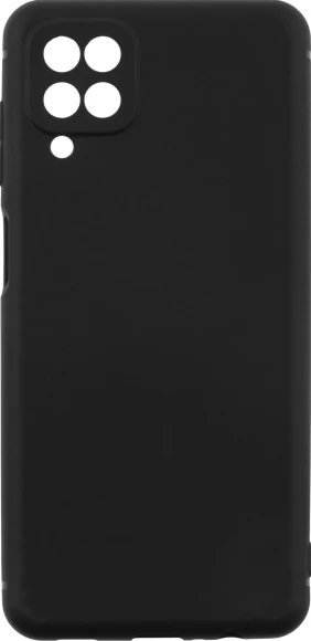 Чехол (клип-кейс) BoraSCO для Samsung Galaxy A12 Silicone Case черный (матовый) (39790)