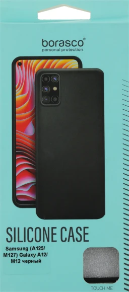 Чехол (клип-кейс) BoraSCO для Samsung Galaxy A12 Silicone Case черный (матовый) (39790) Чехол (клип-кейс) BoraSCO для Samsung Galaxy A12 Silicone Case черный (матовый) (39790)