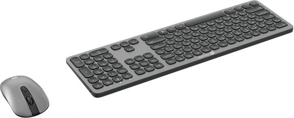 Клавиатура + мышь Оклик 300M клав:серый мышь:серый/черный USB беспроводная slim (1488402) Клавиатура + мышь Оклик 300M клав:серый мышь:серый/черный USB беспроводная slim (1488402)
