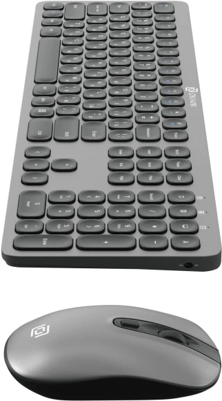 Клавиатура + мышь Оклик 300M клав:серый мышь:серый/черный USB беспроводная slim (1488402) Клавиатура + мышь Оклик 300M клав:серый мышь:серый/черный USB беспроводная slim (1488402)