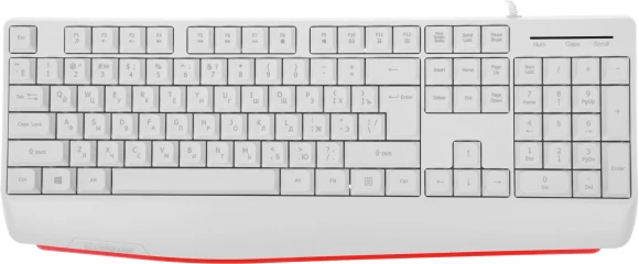 Клавиатура Defender HB-546 белый USB (подставка для запястий) (45547) кабель 1.8м