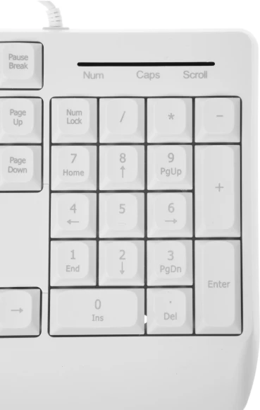 Клавиатура Defender HB-546 белый USB (подставка для запястий) (45547) кабель 1.8м