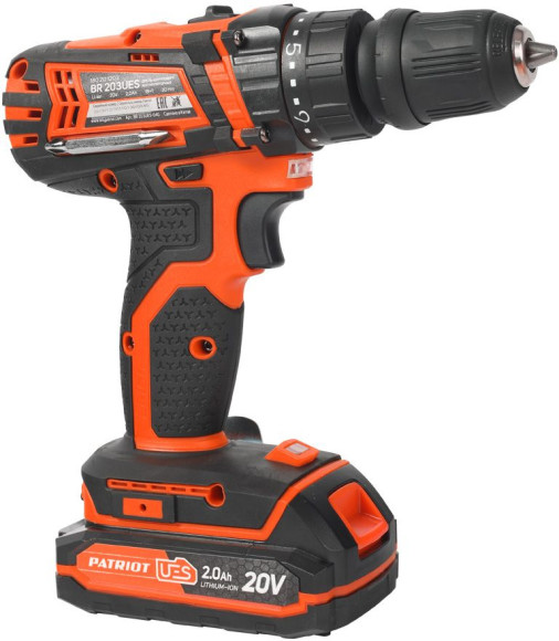 Дрель-шуруповерт Patriot BR 203UES аккум. патрон:быстрозажимной (кейс в комплекте) (180201203) Дрель-шуруповерт Patriot BR 203UES аккум. патрон:быстрозажимной (кейс в комплекте) (180201203)
