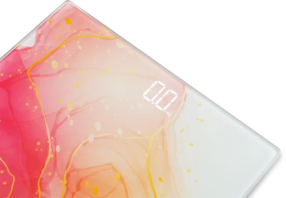 Весы напольные электронные Hyundai H-BS03951 макс.180кг розовый/белый