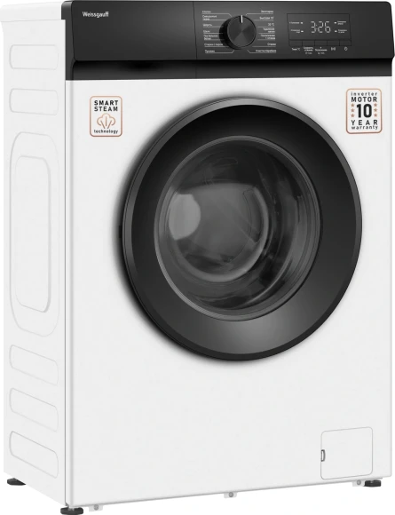 Стиральная машина Weissgauff WM 39107 Inverter Steam класс: A++ загр.фронтальная макс.:7кг белый инвертор