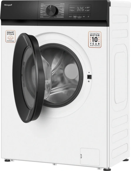Стиральная машина Weissgauff WM 39107 Inverter Steam класс: A++ загр.фронтальная макс.:7кг белый инвертор