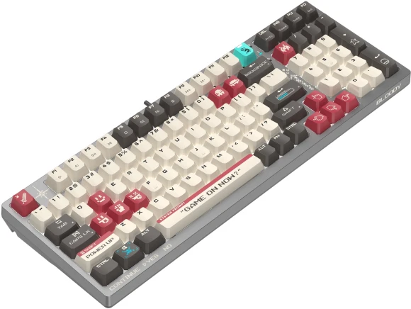 Клавиатура A4Tech S98 Pixels механическая серый/бежевый USB for gamer LED (S98) кабель 1.8м