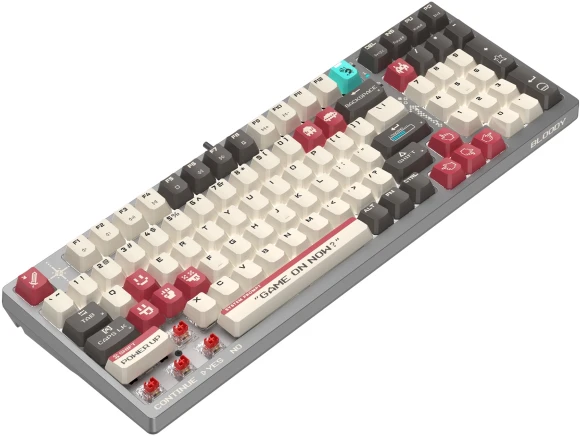 Клавиатура A4Tech S98 Pixels механическая серый/бежевый USB for gamer LED (S98) кабель 1.8м