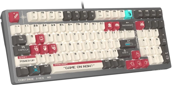 Клавиатура A4Tech S98 Pixels механическая серый/бежевый USB for gamer LED (S98) кабель 1.8м