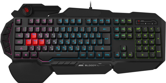 Клавиатура A4Tech Bloody B314 черный USB Multimedia for gamer LED (подставка для запястий) Клавиатура A4Tech Bloody B314 черный USB Multimedia for gamer LED (подставка для запястий)