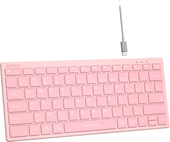 Клавиатура A4Tech Fstyler FBX51C розовый USB беспроводная BT/Radio slim Multimedia (FBX51C PINK) Клавиатура A4Tech Fstyler FBX51C розовый USB беспроводная BT/Radio slim Multimedia (FBX51C PINK)