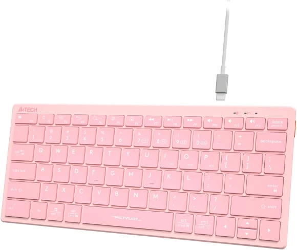 Клавиатура A4Tech Fstyler FBX51C розовый USB беспроводная BT/Radio slim Multimedia (FBX51C PINK) Клавиатура A4Tech Fstyler FBX51C розовый USB беспроводная BT/Radio slim Multimedia (FBX51C PINK)