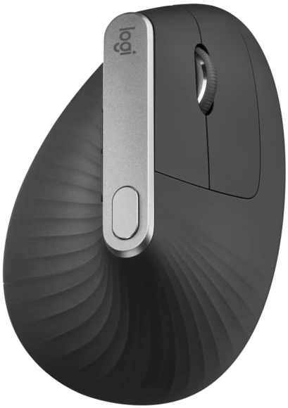 Мышь Logitech MX Vertical черный оптическая 4000dpi беспров. BT/Radio USB 4but (910-005451)