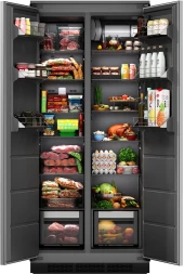 Холодильник Hitachi R-WB720PUC1 GPW 3-хкамерн. белый/черный стекло инвертер