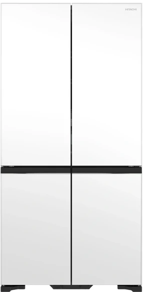 Холодильник Hitachi R-WB720PUC1 GPW 3-хкамерн. белый/черный стекло инвертер
