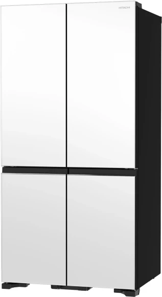 Холодильник Hitachi R-WB720PUC1 GPW 3-хкамерн. белый/черный стекло инвертер