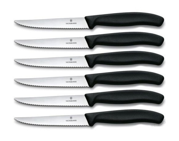 Набор ножей кухон. Victorinox Swiss Classic 6.7233.6 компл.:6предм. черный европодвес Набор ножей кухон. Victorinox Swiss Classic 6.7233.6 компл.:6предм. черный европодвес