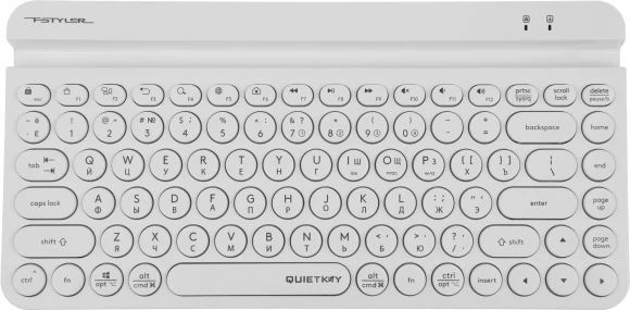 Клавиатура A4Tech Fstyler FBK30 белый USB беспроводная BT/Radio slim Multimedia (FBK30 WHITE) Клавиатура A4Tech Fstyler FBK30 белый USB беспроводная BT/Radio slim Multimedia (FBK30 WHITE)