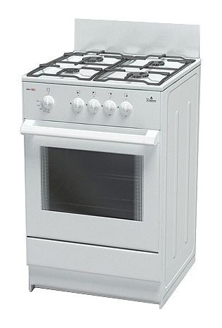 Плита Газовая Darina S GM 441 001 W белый/черный (без крышки) реш.сталь