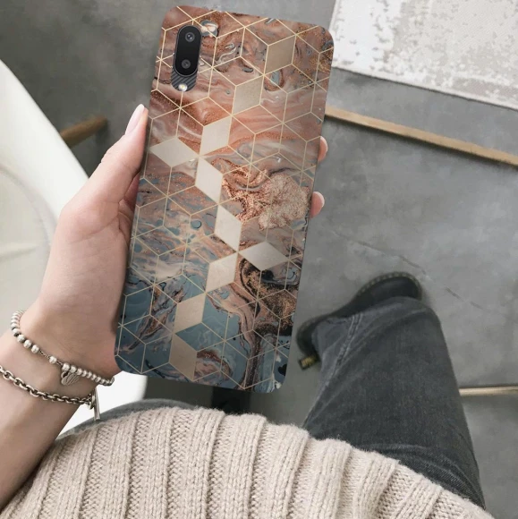 Чехол (клип-кейс) Gresso для Samsung Galaxy A02 Meridian золотистый/синий (GR17AAAE8918)